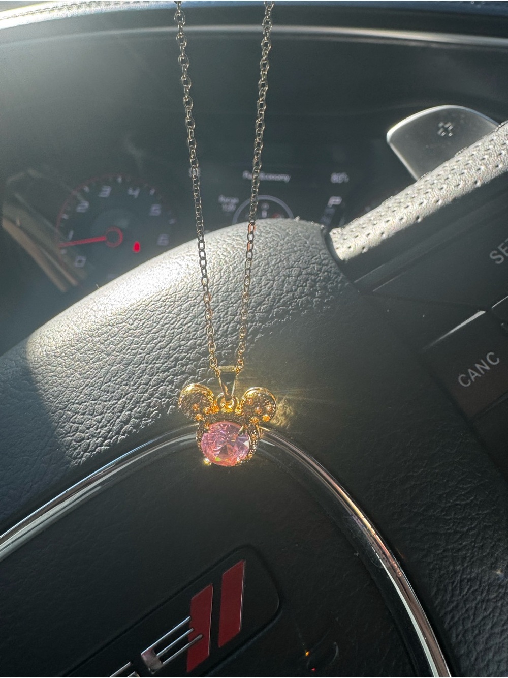 Beautiful Mickey plated necklace.